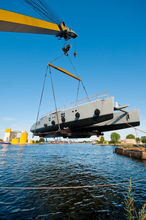 Sunreef Yachts Catamaran CHE launch  - Image courtesy of Sunreef
