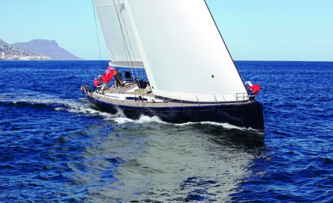 Southern Wind 100 ft Superyacht BLUES Sailing to Windward at her Positive Sea Trial
