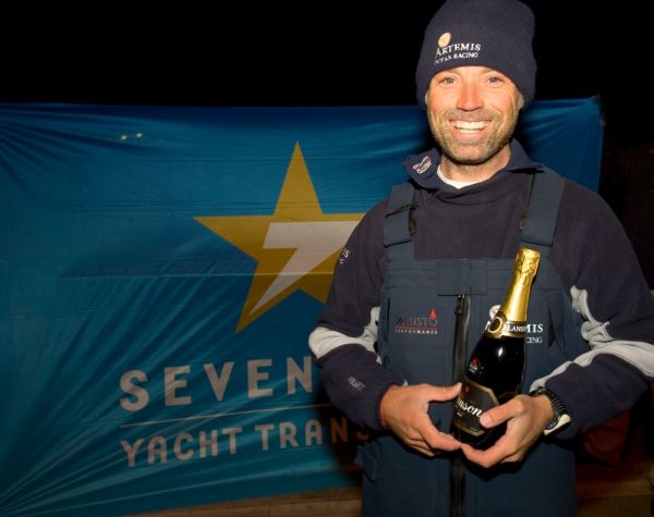 Sailing Yacht Artemis finishes Sevenstar Round Britain and Ireland race Photo Credit - Patrick EdenRORC