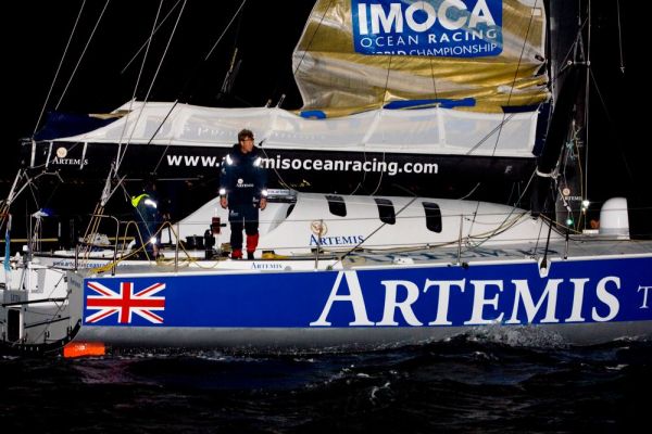 Artemis finishes Sevenstar Round Britain and Ireland race. Photo  Patrick EdenRORC