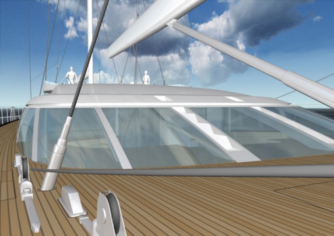 Sailing Yacht Vertigo - Foredeck and Flybridge View