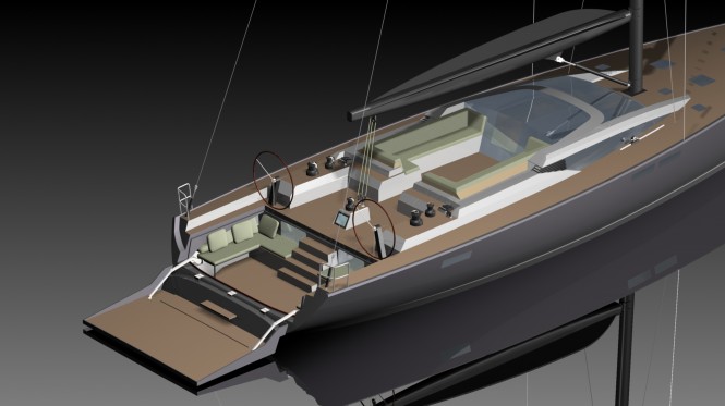 Sailing yacht FUTUNA 70 Deck - Credit Normandy Yachts 