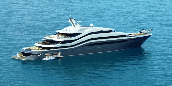 The Lurssen 88 Meter Orchid Yacht Design - Anchored in Sicily