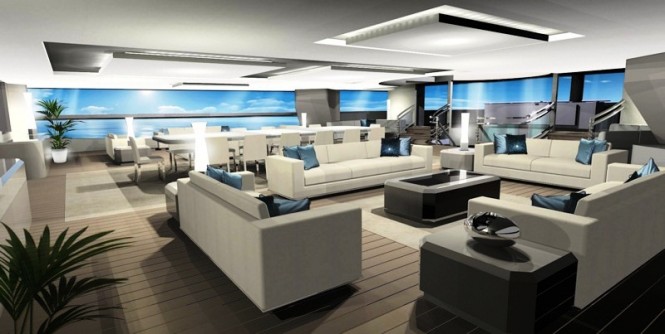 100m mega sailing yacht by Design Unlimited and Reichel Pugh Yacht Design Salon