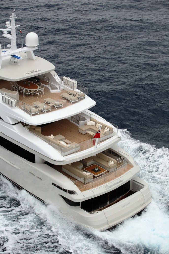 Sanlorenzo’s first steel megayacht The 46 Steel super yacht Lammouche Aft View - Photo Credit Sanlorenzo