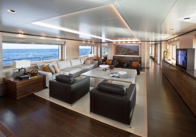 Sanlorenzo’s first steel megayacht The 46 Steel super yacht Lammouche Interior - Photo Credit Sanlorenzo