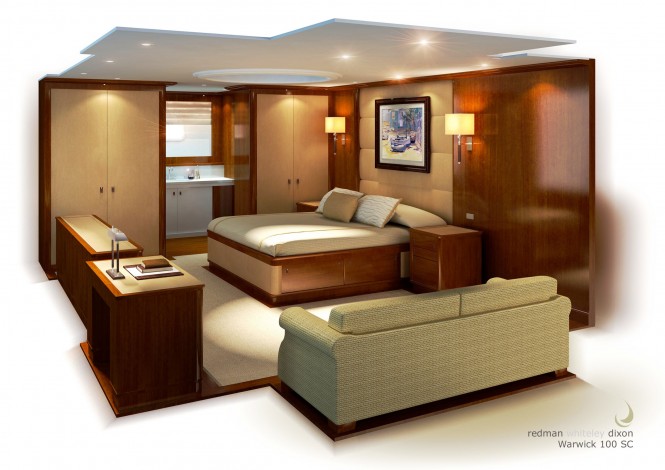 30m Super Catamaran Q5 (hull YD66) by Yachting Developments - Owners Cabin