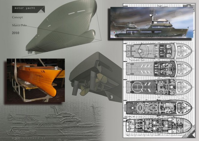 The VD125 Marco Polo explorer yacht concept by Victory Design.