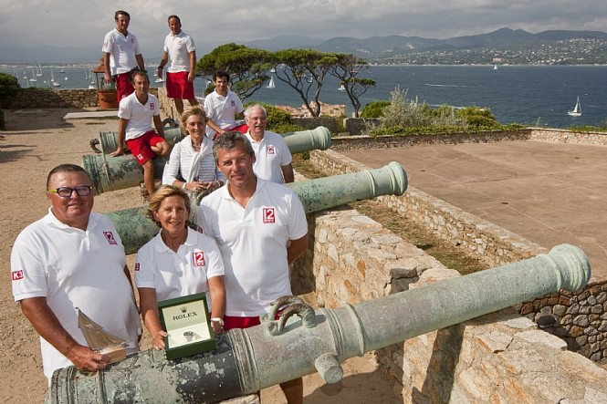 Yves-Marie Morault (Owner Ikra) and his team Photo credit Rolex Carlo Borlenghi