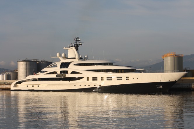 96m Megayacht Palladium in Gibraltar - Photo Credit Giovanni Romero....