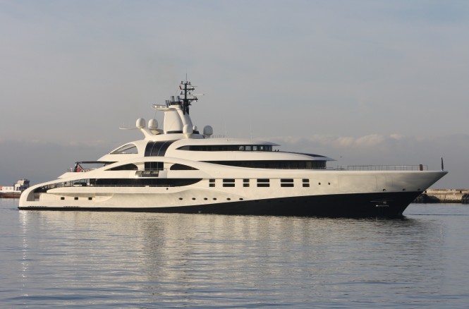 Blohm & Voss Megayacht Palladium in Gibraltar  - Photo Credit Giovanni Romero