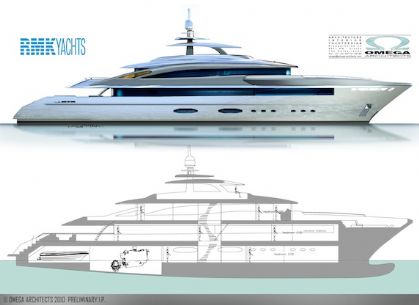 RMK 50 Superyacht design by Omega Architects