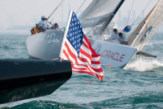 Race day 1 BMW ORACLE Racing vs ALL4ONE © Paul Toddoutsideimages.comLouis Vuitton Trophy