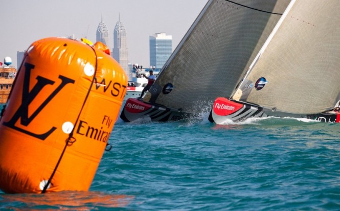 Race day 4 Mascalzone Latino Audi Team vs Artemis Racing - © Bob Grieserousideimages.comLouis Vuitton Trophy