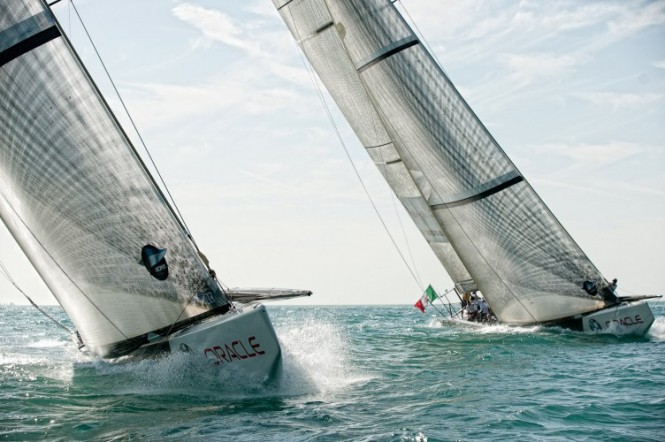 Race day 6 ALL4ONE vs Mascalzone Latino Audi Team © Paul Toddoutsideimages.comLouis Vuitton Trophy