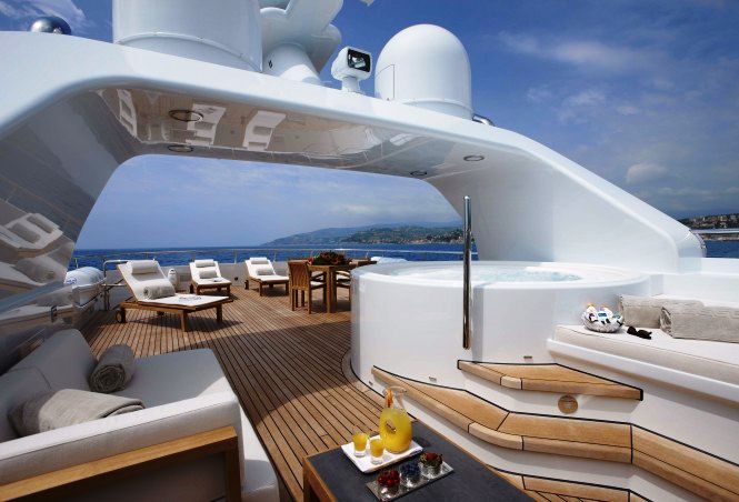 SuperYacht GO Spa Pool Sundeck Area