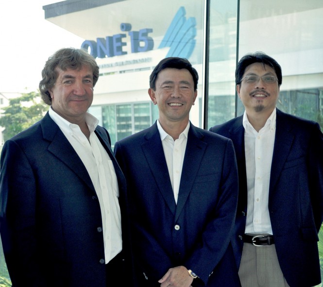 Andy Treadwell Managing Director Informa Yacht Group Arthur Tay Executive Chairman CEO SUTL Group Michael Tan COO Leisure and Lifestyle Division SUTL G - Image by Singapore Yacht Show