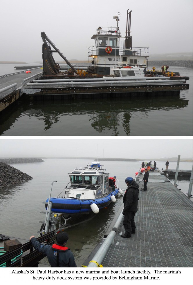 Bellingham Marine design Float System for St. Paul Island, Alaska.
