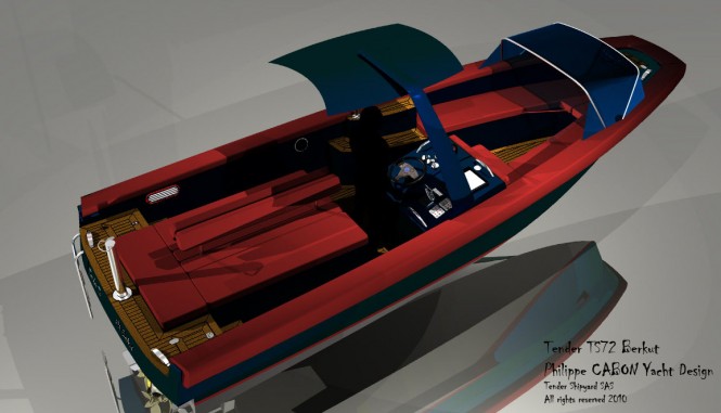 TS72 motor yacht Berkut tender