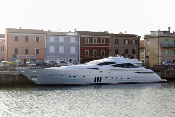 Ferretti launch 9th Pershing 115' motor yacht at Marina dei Cesari Fano  - Photo Credit PershingFerretti Group