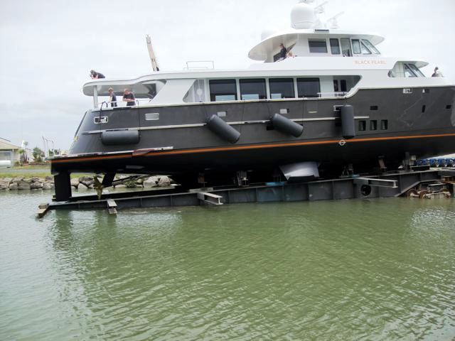 Motor yacht Black Pearl by Diverse Projects being launched
