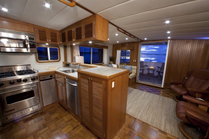 New Krogen 48' AE trawler motor yacht galley  by Kadey-Krogen Yachts