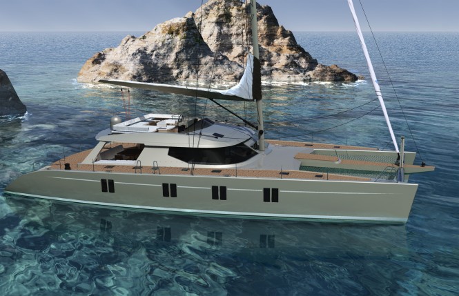 Sailing Catamaran Havana 72 designed by Berret Racoupeau Yacht Design - Image courtesy of Alu Marine