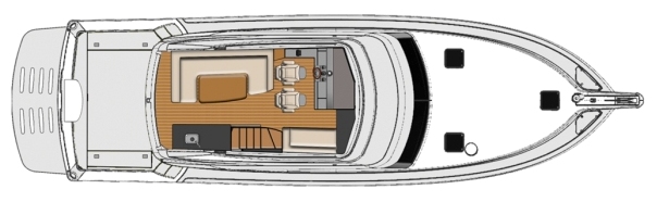 53 Enclosed Flybridge - Forward Helm Option