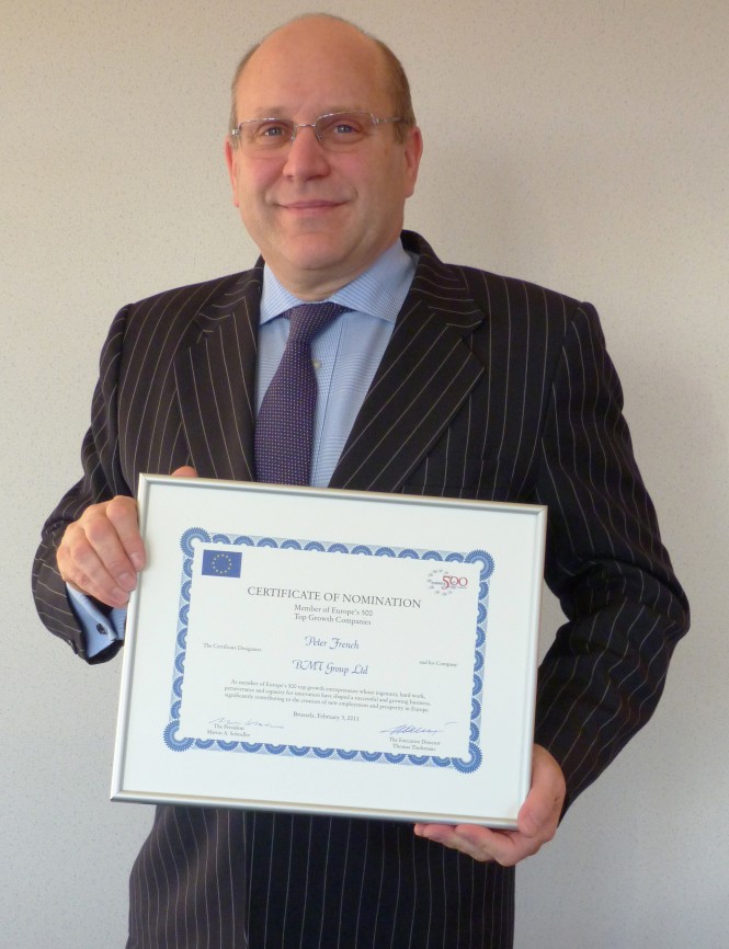 BMT recognised amongst top 100 fastest growing companies in Europe - David McSweeney BMT Group Finance Director