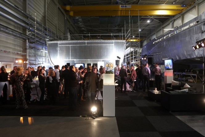 Keel laying Ceremony for the 65-metre Fast Displacement motor yacht HY16465 at Heesen Yachts - Photo Credit Dick Holthuis