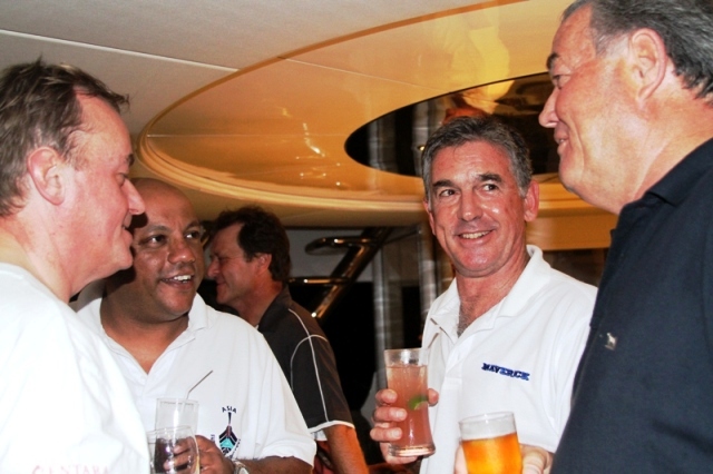 Maverick II Captain with organisers aboard My Lady Arraya