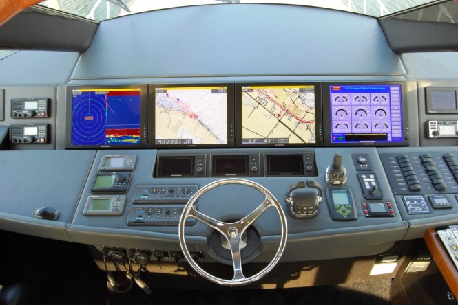 Nauticomp Signature II LED Displays on the new Spencer 70 IPS Motor yacht