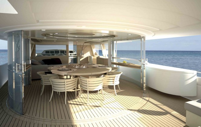 Navetta 33 Crescendo M/Y Upper deck