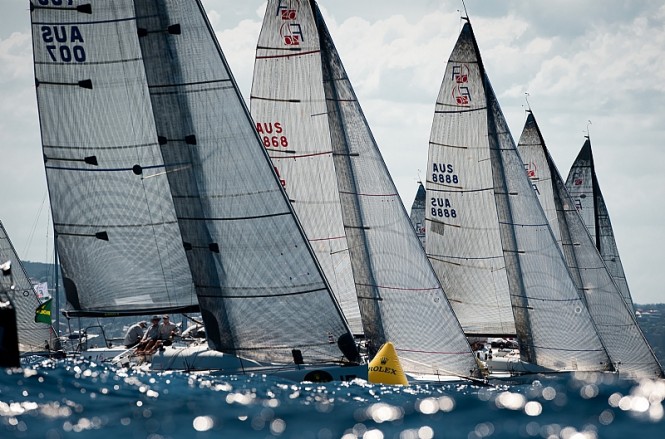 One of the two starts of last day of the 2011 Rolex Farr 40 World Championship  Photo credit Rolex  Kurt Arrigo