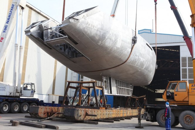 Perini Navi SY 40 hull C 2180 turned