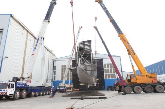 Perini Navi Sailing Yacht SY 40 hull C 2180 turned