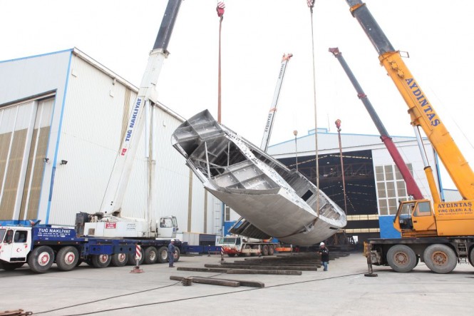 Perini Navi Sailing Yacht SY 40 hull C 2180 turned