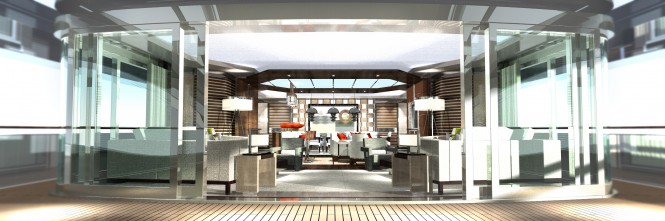 Heesen's 65m Fast Displacement Hull Form (FDHF) Superyacht Salon by Bannenberg and Rowell 