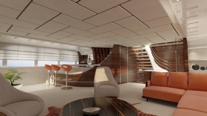 VULCAN 46 M Motor Yacht - Salon Wheelhouse Deck