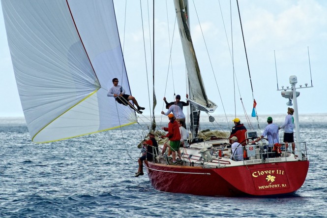 31st St. Maarten Heineken Regatta 2011 Final Racing Day Sailing yacht Clover III- Photo Credit Tom Zinn. outsideimages.com