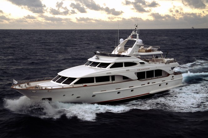 Benetti Tradition 100 at the Dubai International Boat Show