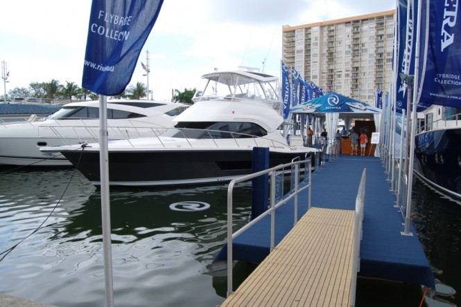 Entry to Riviera's floating display at the Miami Yacht and Brokerage Show