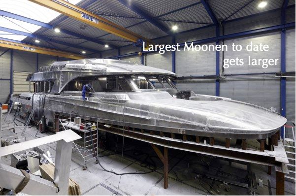 The superstructure of the 42 metre Moonen 137