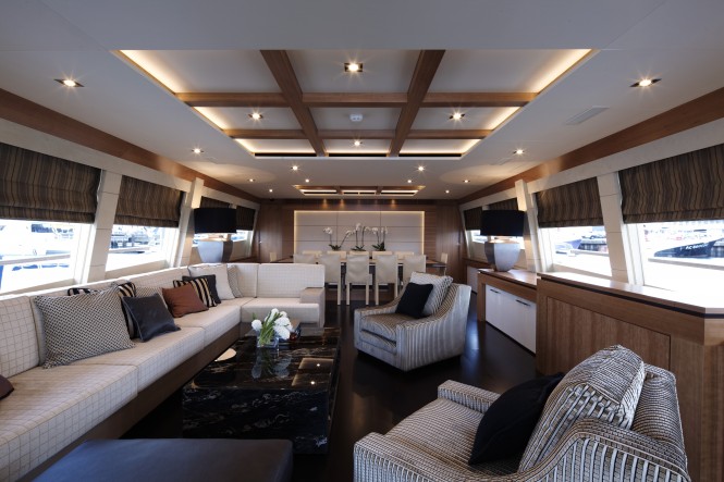 Couach 3700 Motor Yacht Arion Salon by Ken Freivokh