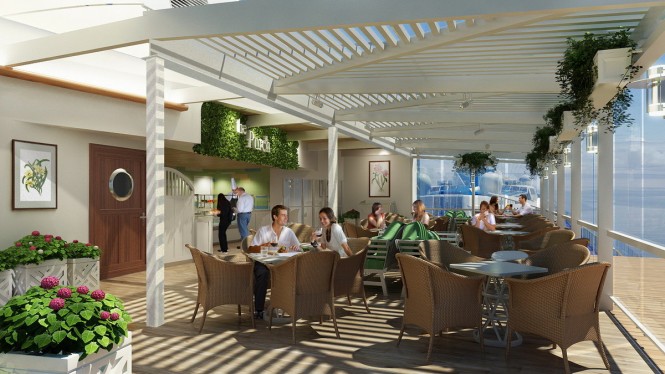 Cruise Ship Celebrity Silhouette The Porch Restaurant - Image Courtesy of Celebrity Cruises