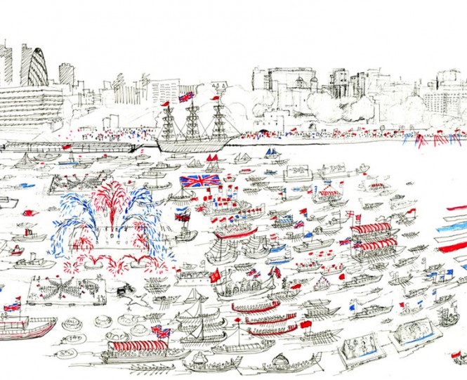 Diamond Jubilee River Pageant on the River Thames 