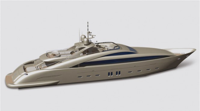 First ISA 140 motor yacht under construction at ISA Yachts 