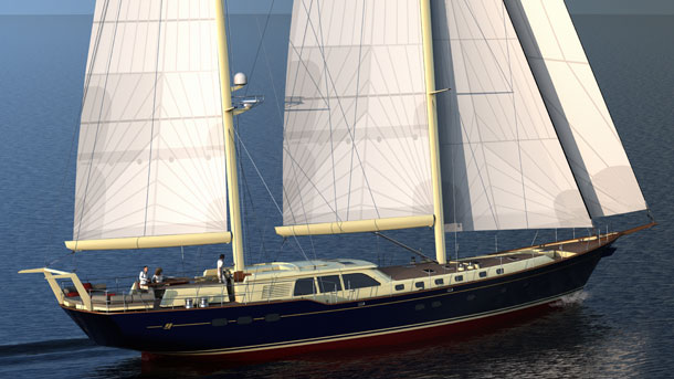 Kestrel 106 Sailing Yacht in build – A superyacht designed by Ron Holland Design 