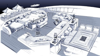 Mangusta 205 Open Motor Yacht by Overmarine - Sundeck Rendering