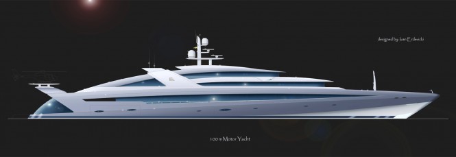 New 100 metre Superyacht Concept yacht design by - Erdevicki Superyacht Design